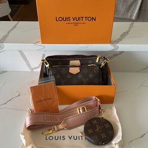 Louis Vuitton Multi Pochette 3- bag set with Chain and Crossbody strap